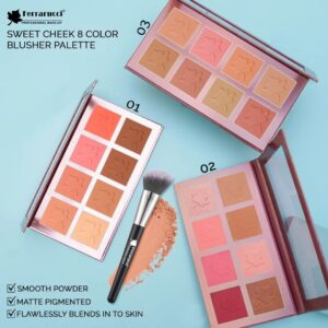 Ferrarucci Sweet Cheek 8 Color Blusher Palette no.2
